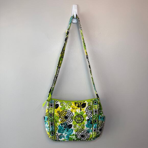 Vera Bradley Limes Up Cotton Quilted Crossbody Shoulder Bag Purse - Picture 5 of 7